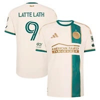 Men's adidas Emmanuel Latte Lath Tan Atlanta United FC 2026 Spirit of '96 On-Field Authentic Patch Jersey