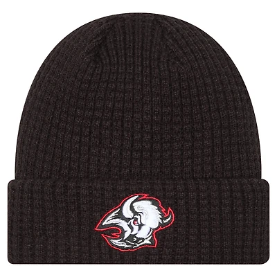 Men's New Era  Black Buffalo Sabres Waffle Cuffed Knit Hat