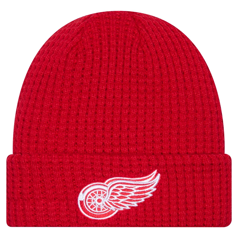 Men's New Era  Red Detroit Red Wings Waffle Cuffed Knit Hat