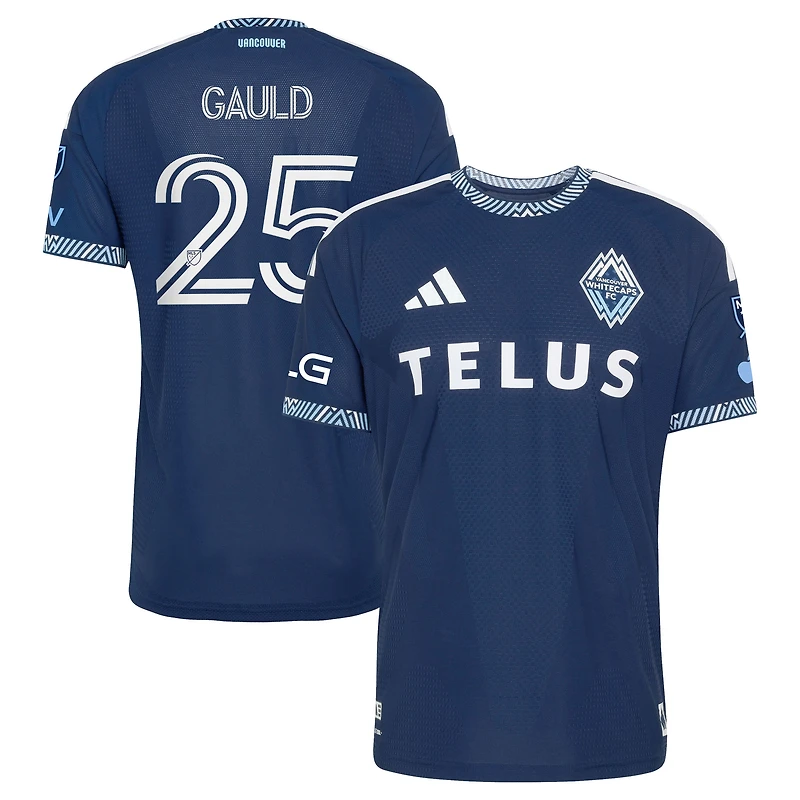 Men's adidas Ryan Gauld Deep Sea Blue Vancouver Whitecaps FC 2026 The Coastal Jersey On-Field Authentic Patch Jersey