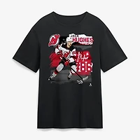 Men's Jack Hughes Black New Jersey Devils Fresh Ice T-Shirt