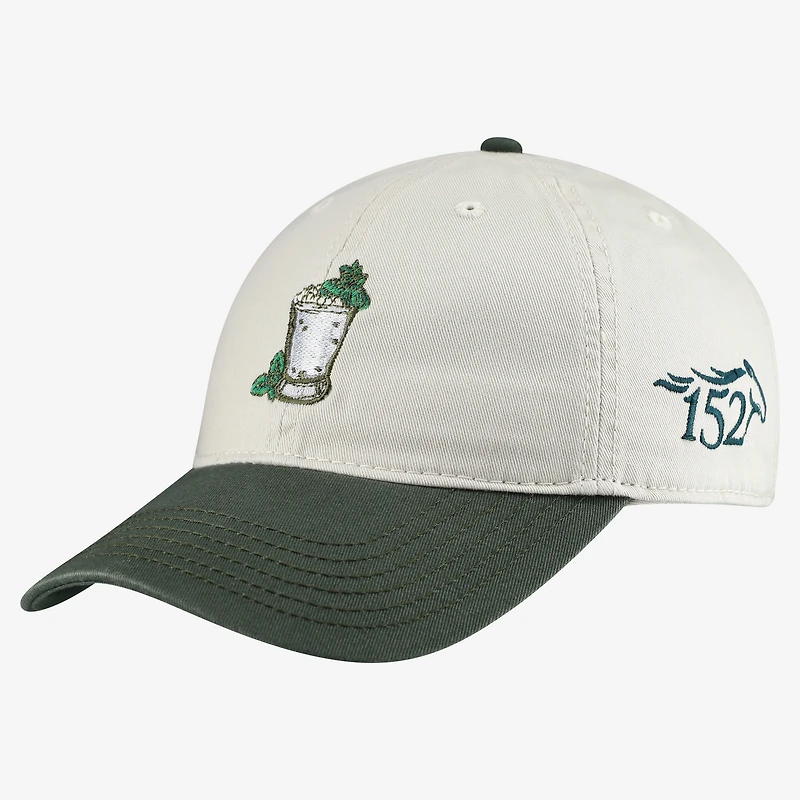 Unisex  Stone/Green Kentucky Derby Julep Glass Adjustable Hat