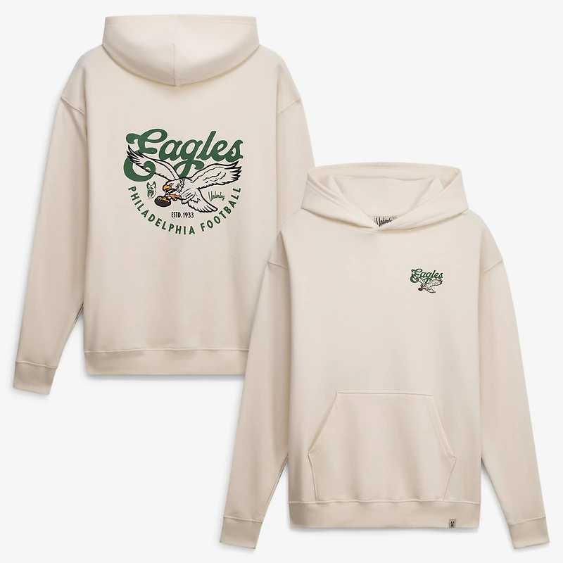Men's Cream Underdog Apparel x Philadelphia Eagles Retro Graphic Hoodie