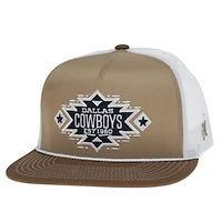 Men's HOOey  Tan/White Dallas Cowboys Aztec Trucker Adjustable Hat