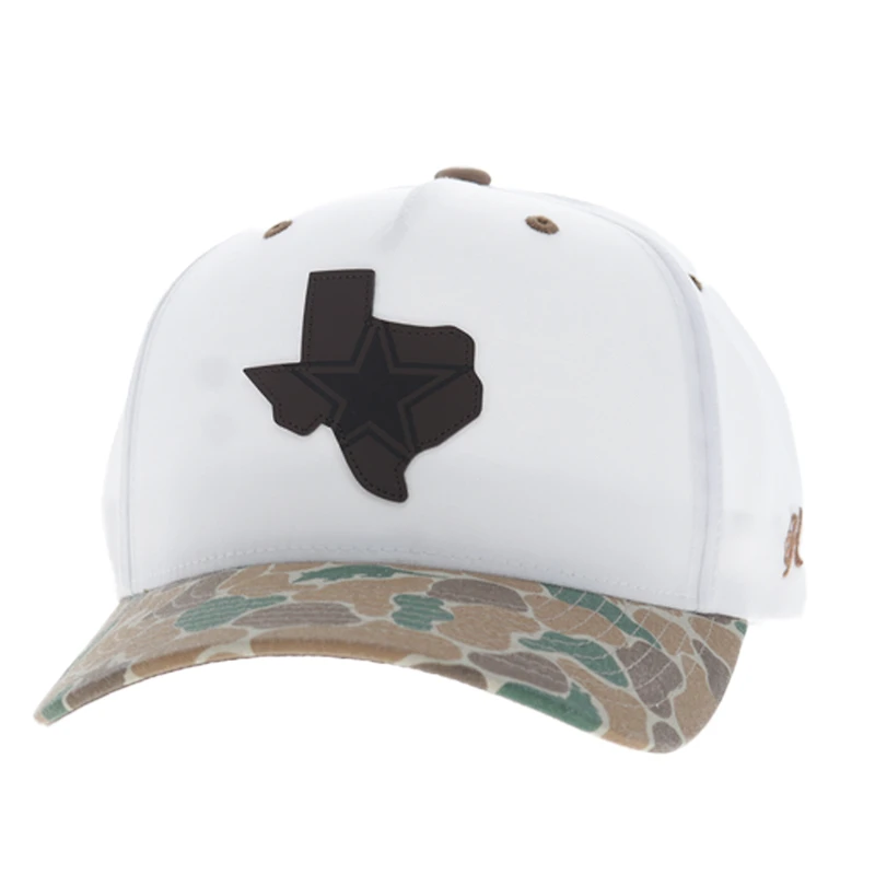 Men's HOOey White/Camo Dallas Cowboys State Adjustable Trucker Hat