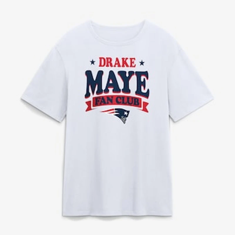 Men's White New England Patriots Drake Maye Fan Club T-Shirt