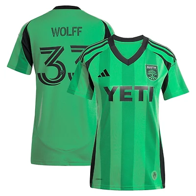 Women's adidas Owen Wolff Green Austin FC 2025 The Heartbeat Kit Replica Jersey