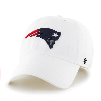 Preschool '47  White New England Patriots Clean Up Adjustable Hat