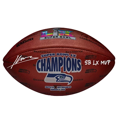 Kenneth Walker III Seattle Seahawks Autographed Super Bowl LX Champions Wilson Duke Football with "SB LX MVP" Inscription