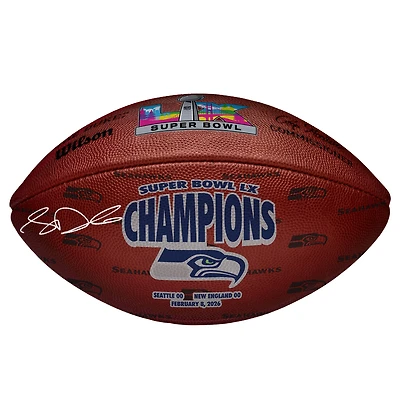 Sam Darnold Seattle Seahawks Autographed Super Bowl LX Champions Wilson Duke Football