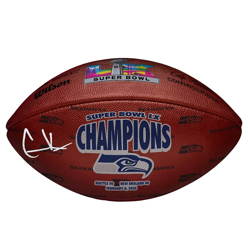 Cooper Kupp Seattle Seahawks Autographed Super Bowl LX Champions Wilson Duke Football