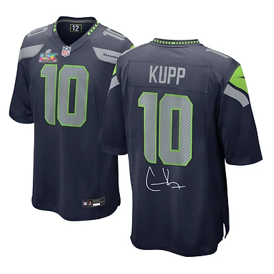 Cooper Kupp Seattle Seahawks Autographed Super Bowl LX Champions College Navy Nike Game Jersey