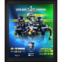 Seattle Seahawks Super Bowl LX Champions Framed 20" x 24" Collage with Game-Used Confetti - Limited Edition of 2026
