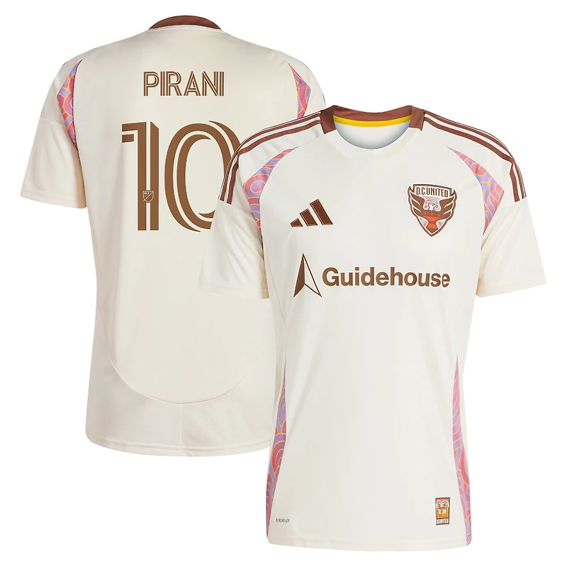 Men's adidas Gabriel Pirani Natural D.C. United 2025 The Soul Kit Replica Jersey