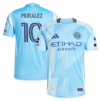 Men's adidas Maximiliano Moralez Light Blue New York City FC 2025 The Excelsior Kit On-Field Authentic Jersey