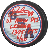 Patrick Kane USA Hockey Autographed Team USA Hockey Puck with Multiple Inscriptions