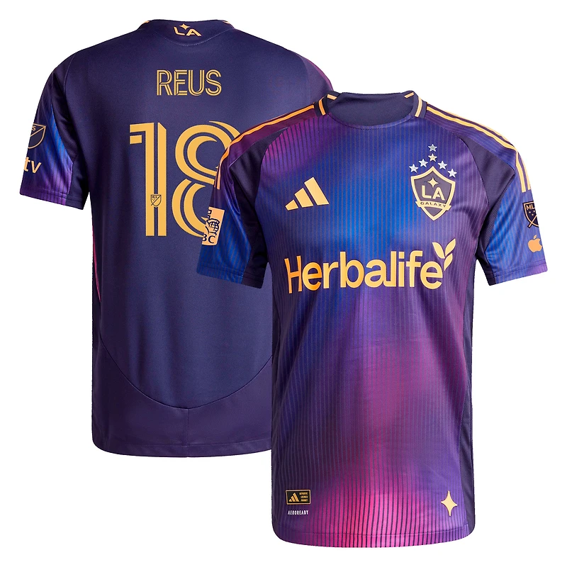 Men's adidas Marco Reus Navy LA Galaxy 2025 RIZON On-Field Authentic Jersey