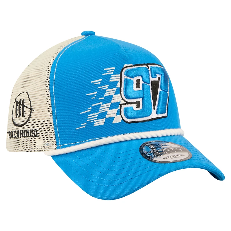 Men's New Era  Blue Shane van Gisbergen Trackhouse Driver Number A-Frame 9FORTY Trucker Rope Adjustable Hat