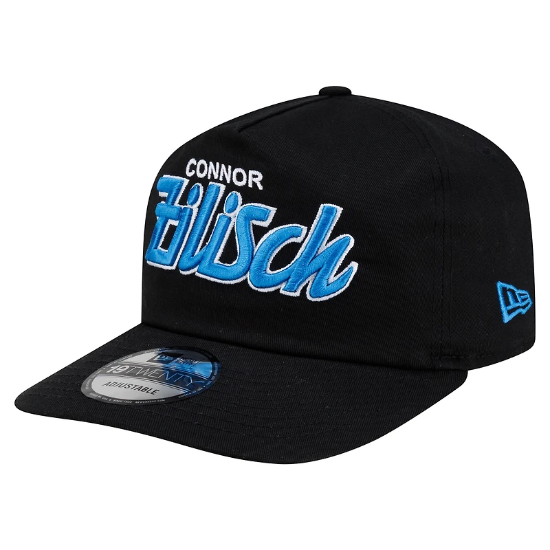 Men's New Era  Black Connor Zilisch 2026 Trackhouse Wordmark 19TWENTY Adjustable Hat