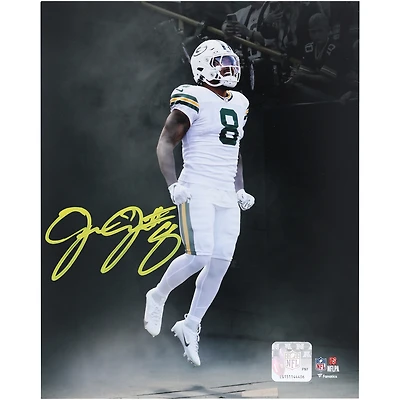 Josh Jacobs Green Bay Packers Autographed 8" x 10" Smoke Entrance Spotlight Photograph