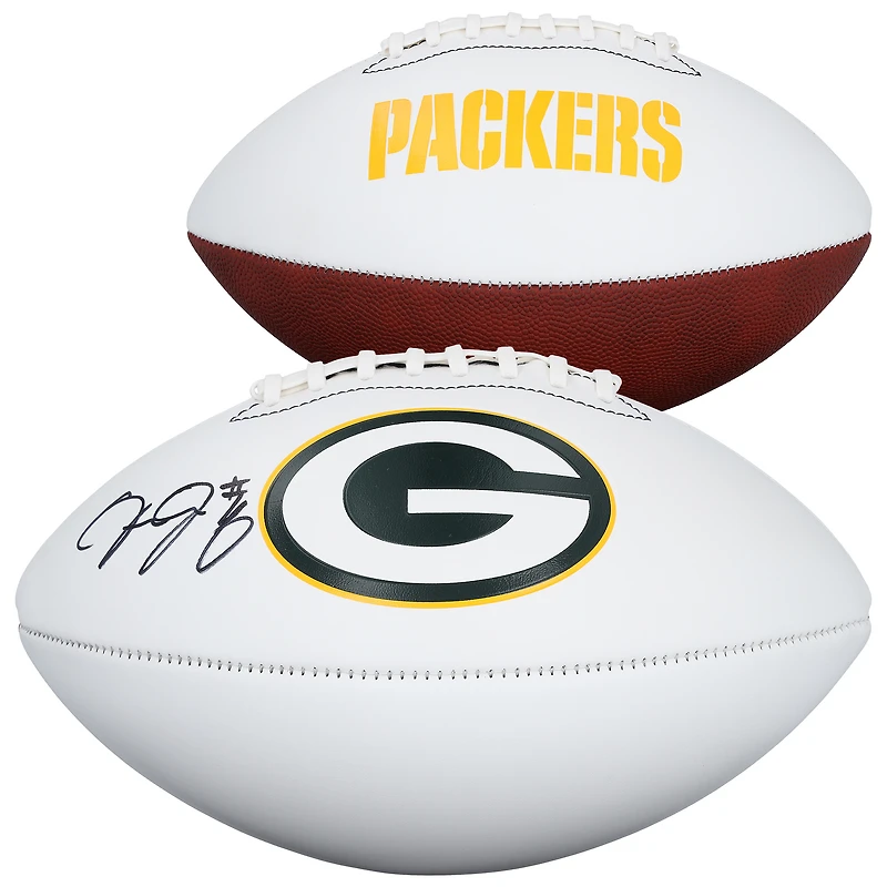 Josh Jacobs Green Bay Packers Autographed Franklin White Panel Football