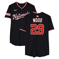 James Wood Washington Nationals Player-Issued #29 Navy Nike Jersey from the 2025 MLB Season