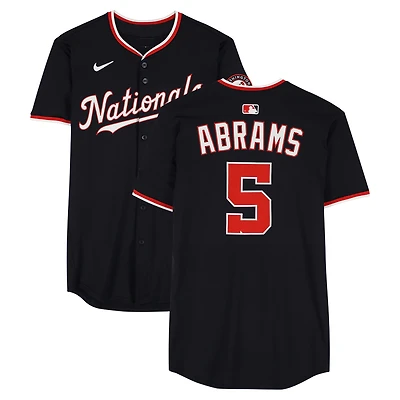 CJ Abrams Washington Nationals Player-Issued #5 Navy Nike Jersey from the 2025 MLB Season