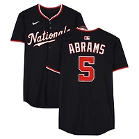 CJ Abrams Washington Nationals Player-Issued #5 Navy Nike Jersey from the 2025 MLB Season