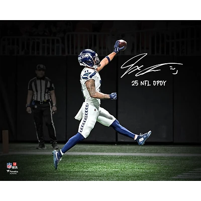 Jaxon Smith-Njigba Seattle Seahawks Autographed 16" x 20" Touchdown Celebration Spotlight Photograph with "25 NFL OPOY" Inscription