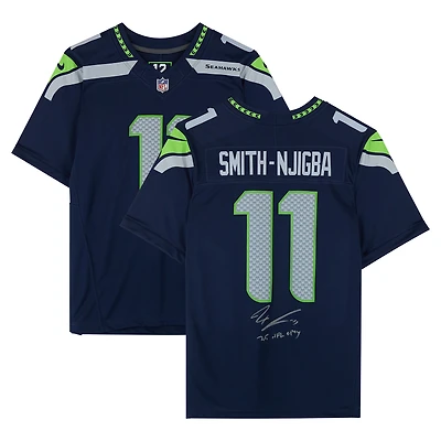 Jaxon Smith-Njigba Seattle Seahawks Autographed Navy Nike Limited Jersey with "25 NFL OPOY" Inscription