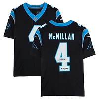 Tetairoa McMillan Carolina Panthers Autographed Black Nike Vapor F.U.S.E. Limited Jersey with "25 NFL OROY" Inscription