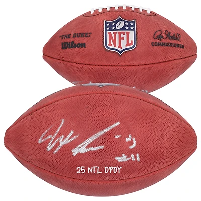 Jaxon Smith-Njigba Seattle Seahawks Autographed Duke Full Color Football with "25 NFL OPOY" Inscription