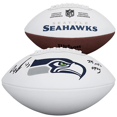 Jaxon Smith-Njigba Seattle Seahawks Autographed Wilson White Panel Football with "25 NFL OPOY" Inscription