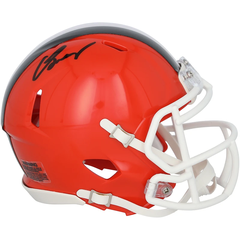 Carson Schwesinger Cleveland Browns Autographed Riddell Speed Mini Helmet