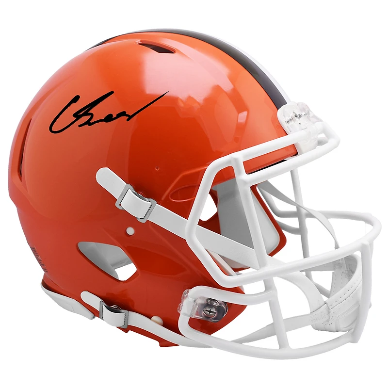 Carson Schwesinger Cleveland Browns Autographed Riddell Speed Authentic Helmet