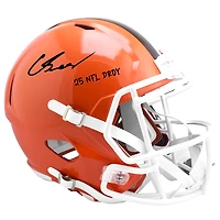 Carson Schwesinger Cleveland Browns Autographed Riddell Speed Replica Helmet with "25 NFL DROY" Inscription