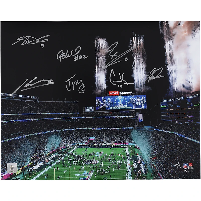 Seattle Seahawks Autographed Super Bowl LX Champions 16" x 20" Photograph with at least 7 Signatures - Limited Edition of 99