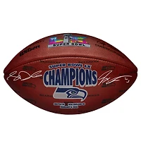 Sam Darnold & Jaxon Smith-Njigba Seattle Seahawks Autographed Super Bowl LX Champions Wilson Duke Football