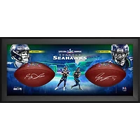Sam Darnold & Jaxon Smith-Njigba Seattle Seahawks Autographed Super Bowl LX Champions Framed Two Football Shadowbox