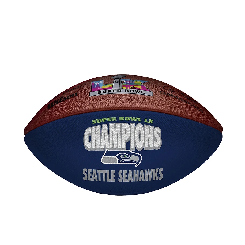 Seattle Seahawks Wilson Super Bowl LX Champions Football - Fanatics Exclusive