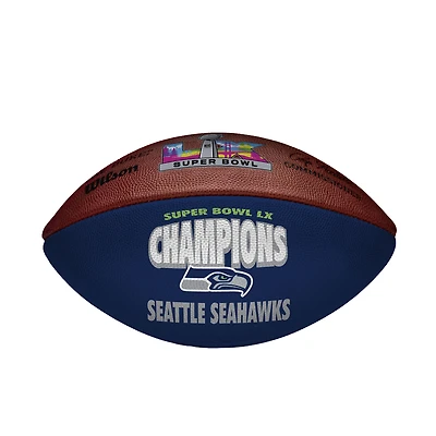 Seattle Seahawks Wilson Super Bowl LX Champions Football - Fanatics Exclusive