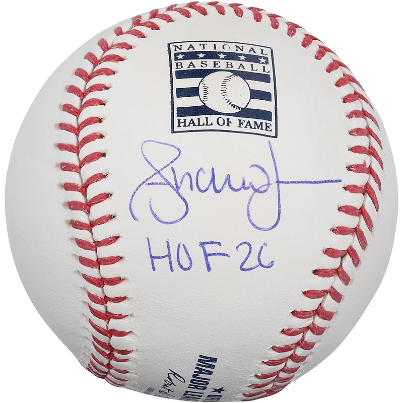 Andruw Jones Atlanta Braves Autographed Hall of Fame Logo Baseball with "HOF 26" Inscription