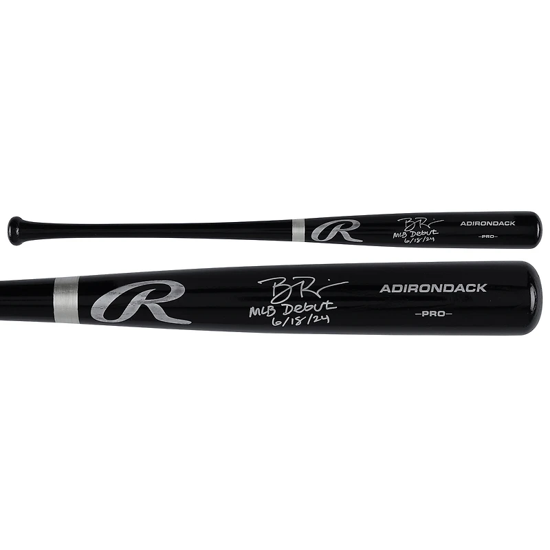 Ben Rice New York Yankees Autographed Black Rawlings Pro Bat with "MLB Debut 6/18/24" Inscription