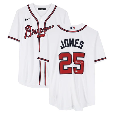 Andruw Jones Atlanta Braves Autographed White Nike Replica Jersey