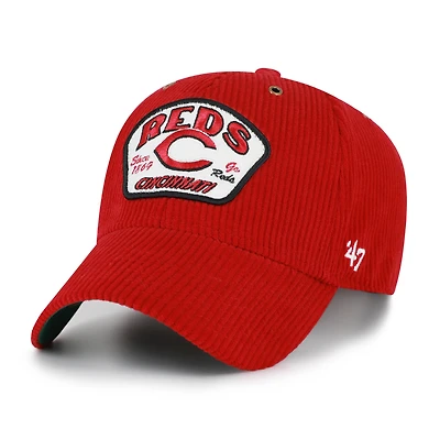 Men's '47 Red Cincinnati Reds Accordia Corduroy MVP Adjustable Hat