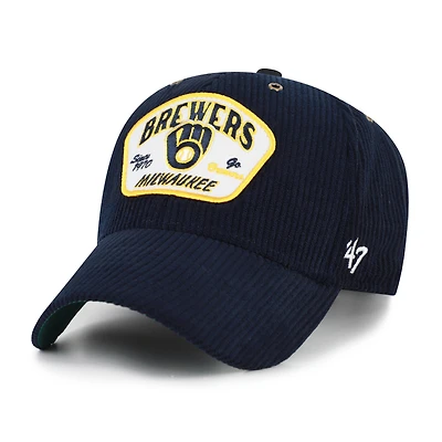 Unisex '47 Navy Milwaukee Brewers Accordia Corduroy MVP Adjustable Hat