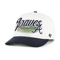 Men's '47 White/Navy Atlanta Braves Enfield Hitch Adjustable Hat