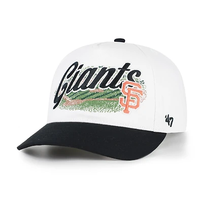 Men's '47 White/Black San Francisco Giants Enfield Hitch Adjustable Hat