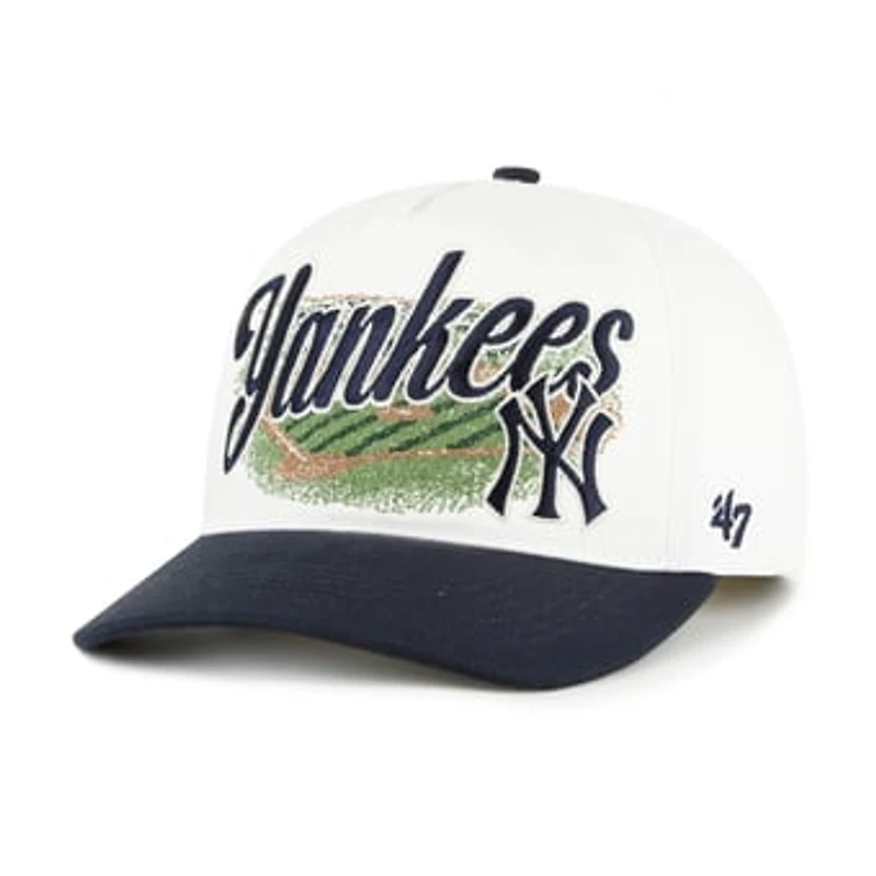 Men's '47 White/Navy New York Yankees Enfield Hitch Adjustable Hat
