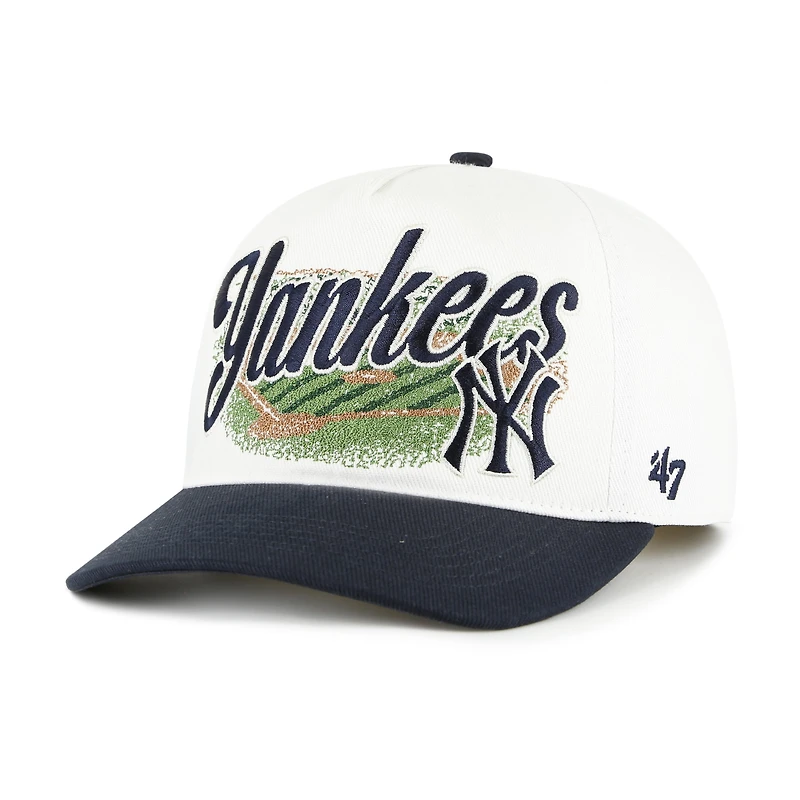 Men's '47 White/Navy New York Yankees Enfield Hitch Adjustable Hat